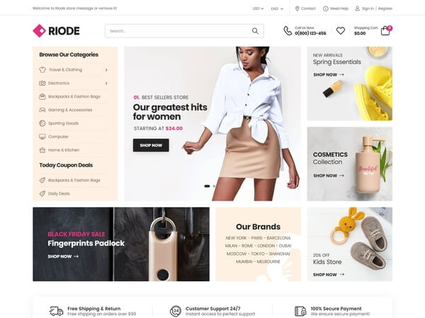 Riode react template demo-5