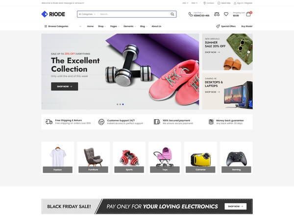 Riode react template market1