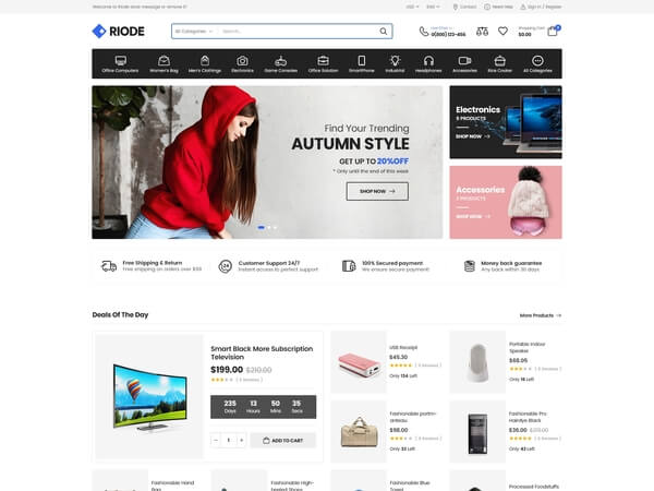 Riode react template market2