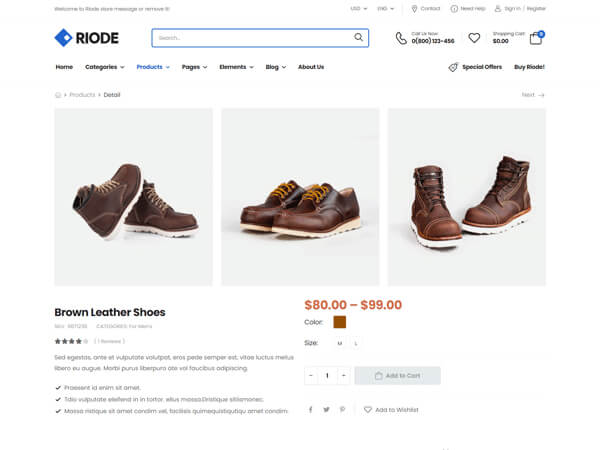Riode react template