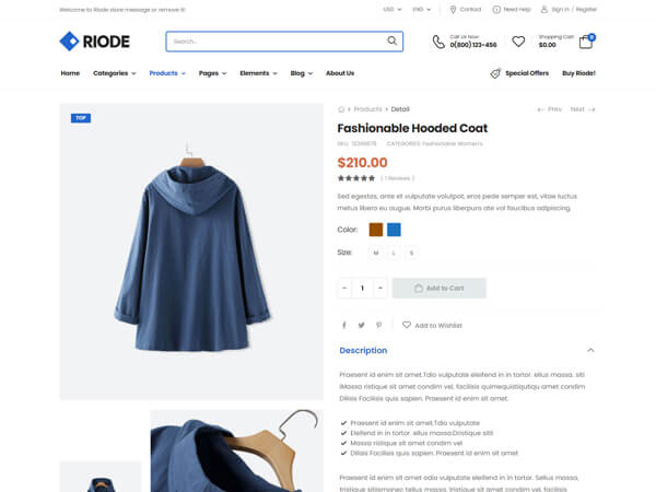 Riode react template