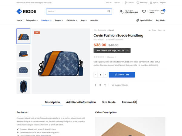 Riode react template