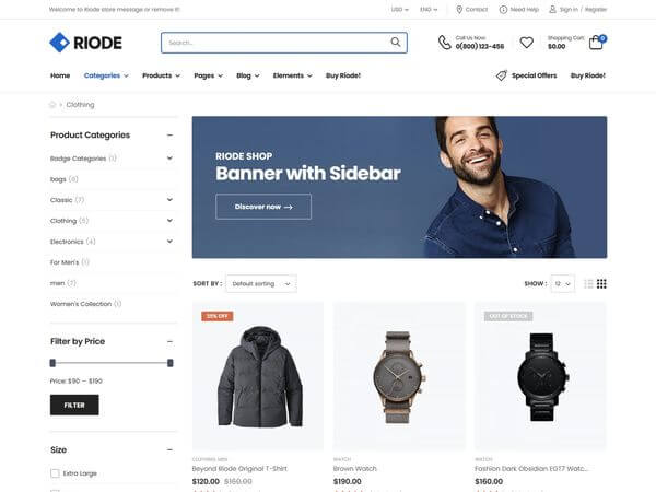 Riode react template