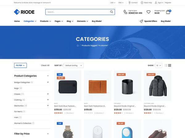 Riode react template