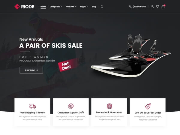 Riode react template medical