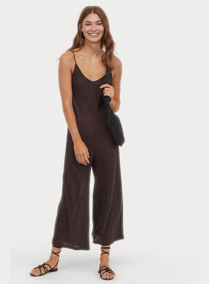 Linen-blend jumpsuit