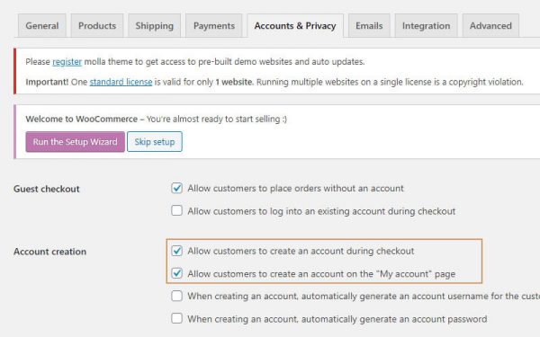 WooCommerce – Molla WordPress Documentation