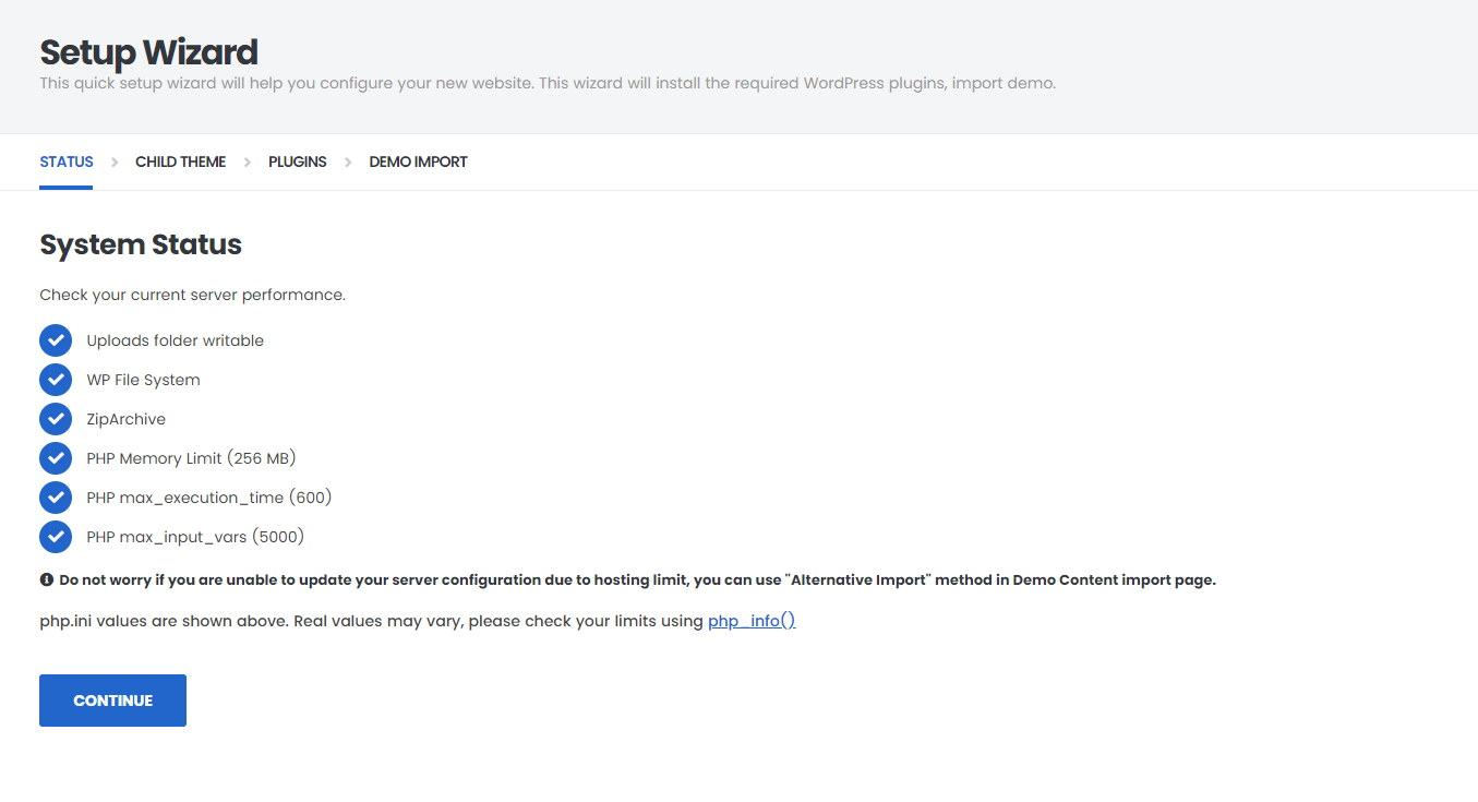 System Status - Documentation