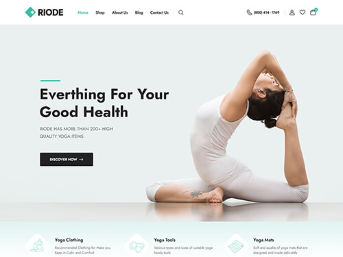Riode WordPress Yoga Template